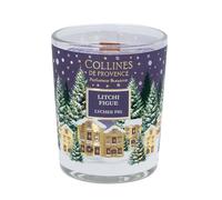Collines de Provence Bougie parfumée de Noël 75 g - Figue de litchi