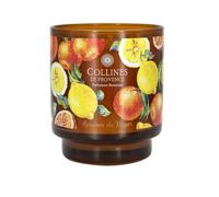 COLLINES DE PROVENCE-Bougie parfumée en verre décoré senteur Agrumes du Verger Collines de Provence - 220 g