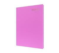 Collins Agenda 12 mois « Essentials » pour mi-année académique, juillet 2025 à juillet 2026 - ESSA41M.50-2526 - Agenda journalier A4, couverture rigide, rose