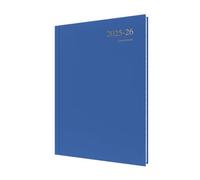 Collins Agenda 12 mois « Essentials » pour mi-année académique, juillet 2025 à juillet 2026 - ESSA41M.60-2526 - Agenda de rendez-vous journalier A4, couverture rigide, bleu