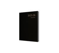 Collins Agenda 12 mois « Essentials » pour mi-année académique, juillet 2025 à juillet 2026 - ESSA51M.99-2526 - Agenda de rendez-vous journalier A5, couverture rigide, noir