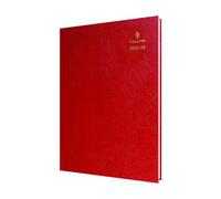 Collins Agenda de rendez-vous 13 mois mi-académique « Desk », juillet 2025 à juillet - 44 M.15-2526 - Agenda de rendez-vous journalier 2026, couverture rigide, format A4, rouge