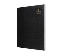 Collins Agenda de rendez-vous journalier « Desk » sur 12 mois, août 2025 à août 2026, couverture rigide, format A4, noir