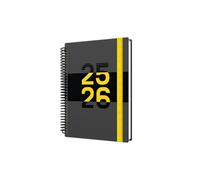 Collins Agenda « Delta » 14 mois mi-année académique, juillet 2025 à août 2026 - FP51M.45-2526 - Agenda de rendez-vous journalier avec couverture à spirales, format A5, jaune