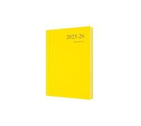 Collins Agenda « Essentials » sur 12 mois, mi-année académique, juillet 2025 à juillet 2026, un jour par page, couverture rigide, jaune