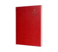 Collins - Agenda professionnel 2025 standard pour professionnels - Format A4 - Un jour par page - Rouge - (44,15-25) - Planificateur d'affaires de qualité supérieure avec couverture rigide en cuir