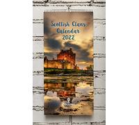 Collins Calendrier mural 2022-390 x 180 mm - Clans écossais