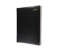 Collins - Classic - Manager 2026 - Calendrier annuel 12 mois, 1 jour par page avec rendez-vous - Noir (1200 V 99-26)