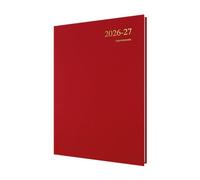 Collins Debden Essential Agenda 2026-2027 13 mois A4 1 jour par page avec rendez-vous Rouge