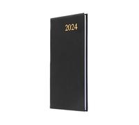Collins Debden ESSSP.99-24 Agenda semainier 2024 à 2024 Collins avec couverture souple et douce au toucher Noir
