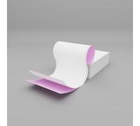 Collins Debden Office Essentials Lot de 500 feuilles de papier listing uni 2 plis Blanc/violet Format A4