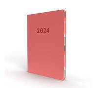 Collins Edge Mira EDMR153.55-24 Agenda semainier avec pages pointillées - Agenda de style de vie coloré pour bureau, travail, personnel et maison - Semainier - Rose