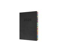 Collins Edge Rainbow ED151.U96-26 Agenda annuel 2026 12 mois, 1 jour par page, avec 1/2 heures de rendez-vous, couverture souple A5, gris anthracite