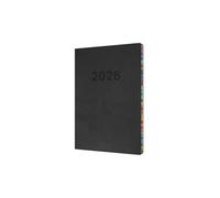 Collins Edge Rainbow ED153.U96-26 Agenda semainier 2026 12 mois, couverture souple A5, gris anthracite