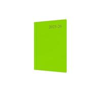 Collins Agenda semainier « Essentials » de juillet 2025 à juillet 2026, format A5, couverture rigide, vert citron