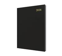 Collins - Essential - Agenda 2026 12 mois, 1 jour par page, couverture rigide A4 - Noir (ESSA41.99-26)