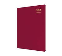 Collins - Essential - Agenda 2026 sur 12 mois, un jour par page, avec 1/2 heures de rendez-vous, couverture rigide A4, marron (ESSA41A.78-26)