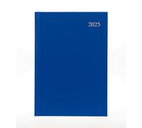Collins Essential ESSA43.60-25 Agenda semainier 2025 avec couverture rigide en cuir Bleu Format A4