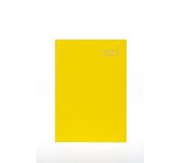 Collins Essential ESSA51.45-25 Agenda professionnel 2025 avec couverture rigide en cuir Jaune Format A5