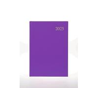 Collins Essential ESSA53.55-25 Agenda professionnel 2025 semainier avec couverture rigide en cuir Violet Format A5