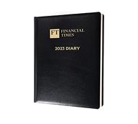 Collins Financial Times Agenda de bureau 2023 (papier rose) - Un jour par page - Noir