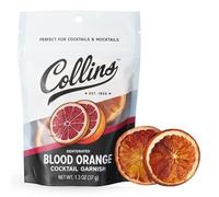Collins - Garniture de cocktail déshydratée à l'orange sanguine, 37 ml, fabriquée aux États-Unis, parfaite pour les nis, margaritas, mocktails et desserts, garniture de boissons et aliments de qualité