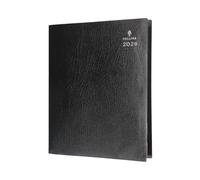 Collins Leadership - Calendrier annuel 2026 12 mois, un jour par page avec agenda de rendez-vous horaire, A4 - Noir (CP6743.99-26)