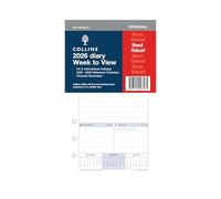 Collins Recharges pour agenda journalier - Calendrier annuel 2026 sur 12 mois, recharge semainier personnel (PR2700-26)