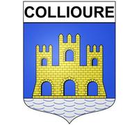 Collioure 66 ville Stickers blason autocollant adhésif - Taille : 8 cm