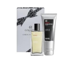 Collistar Eau active pour homme, eau de toilette 100 ml + shampooing douche 250 ml, ensemble pour homme, frais et revigorant, idée cadeau élégante