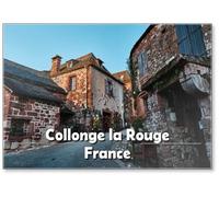 Collonge La Rouge L'un des Plus Beaux Villages de France Une Destination de Voyage Populaire et bien connue pour ses vieilles maisons en briques rouges Design 1 Aimant de réfrigérateur