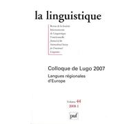 Colloque De Lugo 2007 - Langues Régionales D'europe
