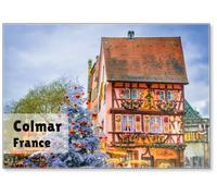 Colmar Aimant de Réfrigérateur Ville de Noël en Alsace, France