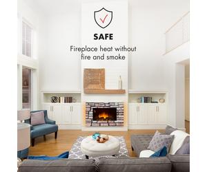 Colmar Cheminée électrique verre 2000W 7 couleurs LED Télécommande