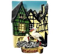 Colmar France Aimant de réfrigérateur 3D Souvenir de voyage Décoration de réfrigérateur magnétique Collection artisanale