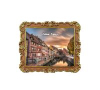 Colmar France Aimant de réfrigérateur 3D Souvenir de voyage Décoration de réfrigérateur magnétique Collection artisanale