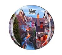 Colmar France Aimant de réfrigérateur souvenir de voyage en cristal