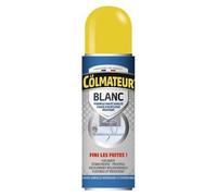 COLMATEUR REBOUCHEUR FISSURE TROU TOUTES SURFACE EXTERIEURE ET INTERIEUR SPRAY BLANC 250ML ETANCHEITE TUILE SALLE DE BAIN GOUTIERE