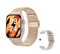 Colmi-Montre Connectée C81 Pour Les Hommes Et Les Femmes,Étanche Conforme À La Norme Ip68,Amoled,Compatible Avec Aod,2.0 Modes Sportifs,Pk Ultra Série 8,100 - Type Gold Metal Strap