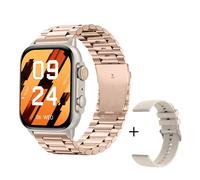 Colmi-Montre Connectée C81 Pour Les Hommes Et Les Femmes,Étanche Conforme À La Norme Ip68,Amoled,Compatible Avec Aod,2.0 Modes Sportifs,Pk Ultra Série 8,100 - Type Gold Steel Strap