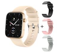 Colmi-Montre Connectée P71 Pour Les Hommes Et Les Femmes,Étanche Conforme À La Norme Ip68,Avec Appels Vocaux Et Assistant Vocal - Type Gold With 3 Strap