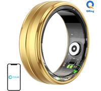 Colmi R06 Smart Ring, surveille la fréquence cardiaque, le sommeil & l'oxygène dans le sang, podomètre, IP68 - Couleur : or - Taille : 10