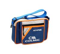 Colmic - Sacs ATHÈNES Technique de Pêche à Bandoulière Blue Grey, Compact et Renforcé, Poches Organisées, Zip ABS Anti-Choc, Accessoires de Pêche et de Plein Air, gris, bleu et orange, ATENE, Sacs