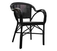 Colmore by Diga Chaise de salle à manger d'extérieur noire ALU/PE RATTAN 57x58x88