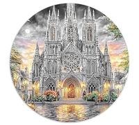 Cologne Cathedral (2)_4 1000 Pièces Puzzle Circulaire Puzzles Classiques Puzzle Rond Créatif Jeu D'Intelligence Décoration pour Enfants Cadeau 1000pcs (67.5x67.5cm)
