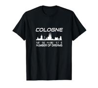 Cologne Coordonnées Géographie Silhouette Dom Skyline Cologne T-Shirt Graphique avec Valeur