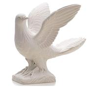 Colombe Ailes Ouvertes 25 cm marbre