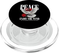 Colombe au Design rétro Vintage avec Roses et Inscription PopSockets PopGrip pour MagSafe