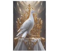 Colombe Blanche Puzzle Enfants 1000pcs, Puzzles en Bois- Kit Bricolage Relax Jeux pour Adolescents Et Adultes Cadeaux 78×53cm
