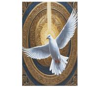 Colombe Blanche Puzzles Adulte 1000 Pieces Cadeau Famille Puzzle Classique 3D EnfantsJouet en Bois Cadeau Unique 78×53cm